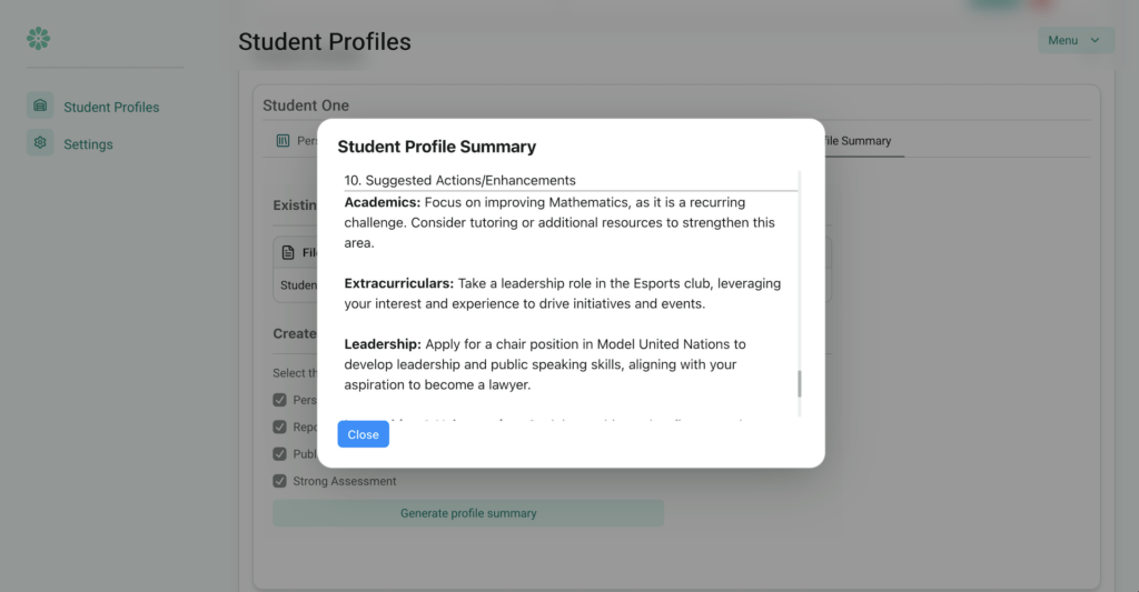 Student Profile Analysis