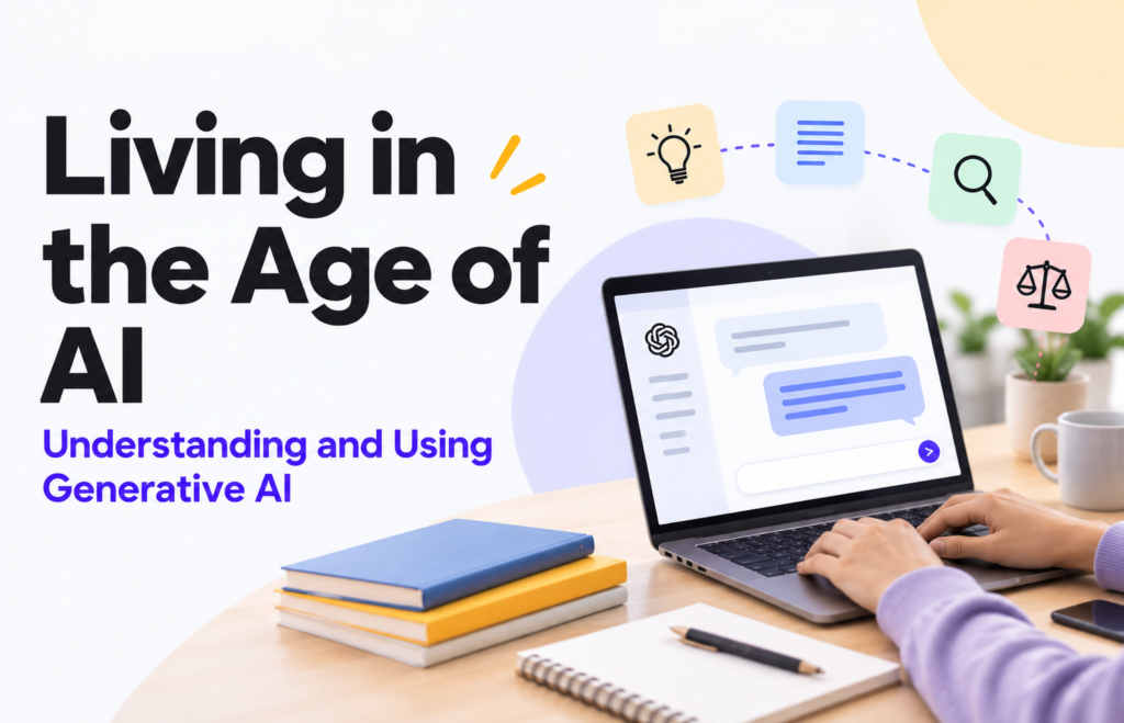 Living in the age of AI title